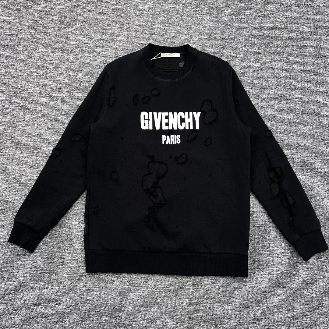 95新 Givenchy/纪梵希 破坏印花 圆领卫衣/M码/98新/wk0384