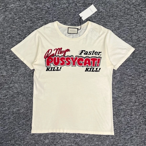 GUCCI/古驰字母logo短袖T恤/M码/未使用/wk0179
