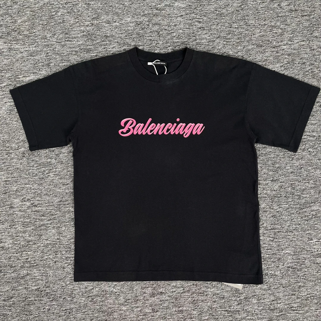 全新未使用 Balenciaga/巴黎世家 胶印印花短袖T恤/XXS码/wk0016