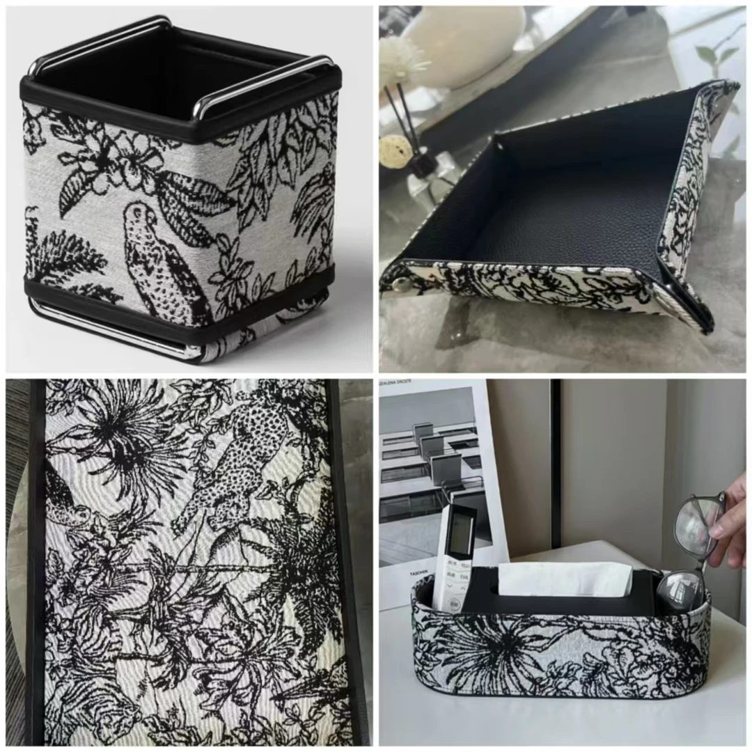 Mooshine慕上 名画设计款复古提花桌面收纳高档轻奢储物盒