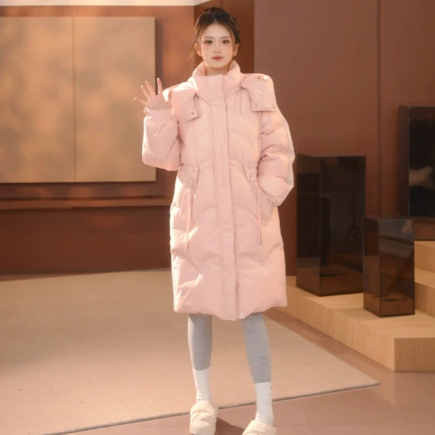 雪中飞2023秋冬季女士新款防寒防风纯色甜美宽松羽绒服X30142866F