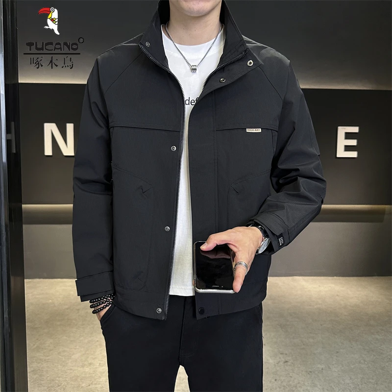 TUCANO/啄木鳥夹克衫男装新款啄木鸟夹克加棉外套防风时尚立领
