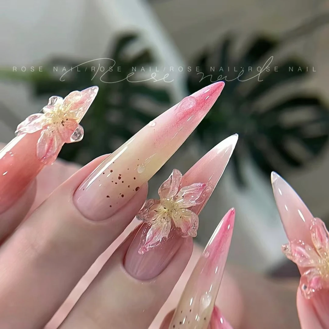 【马上制造局】软雕冰晶百合花美甲视频多色混款立体指甲装饰美甲