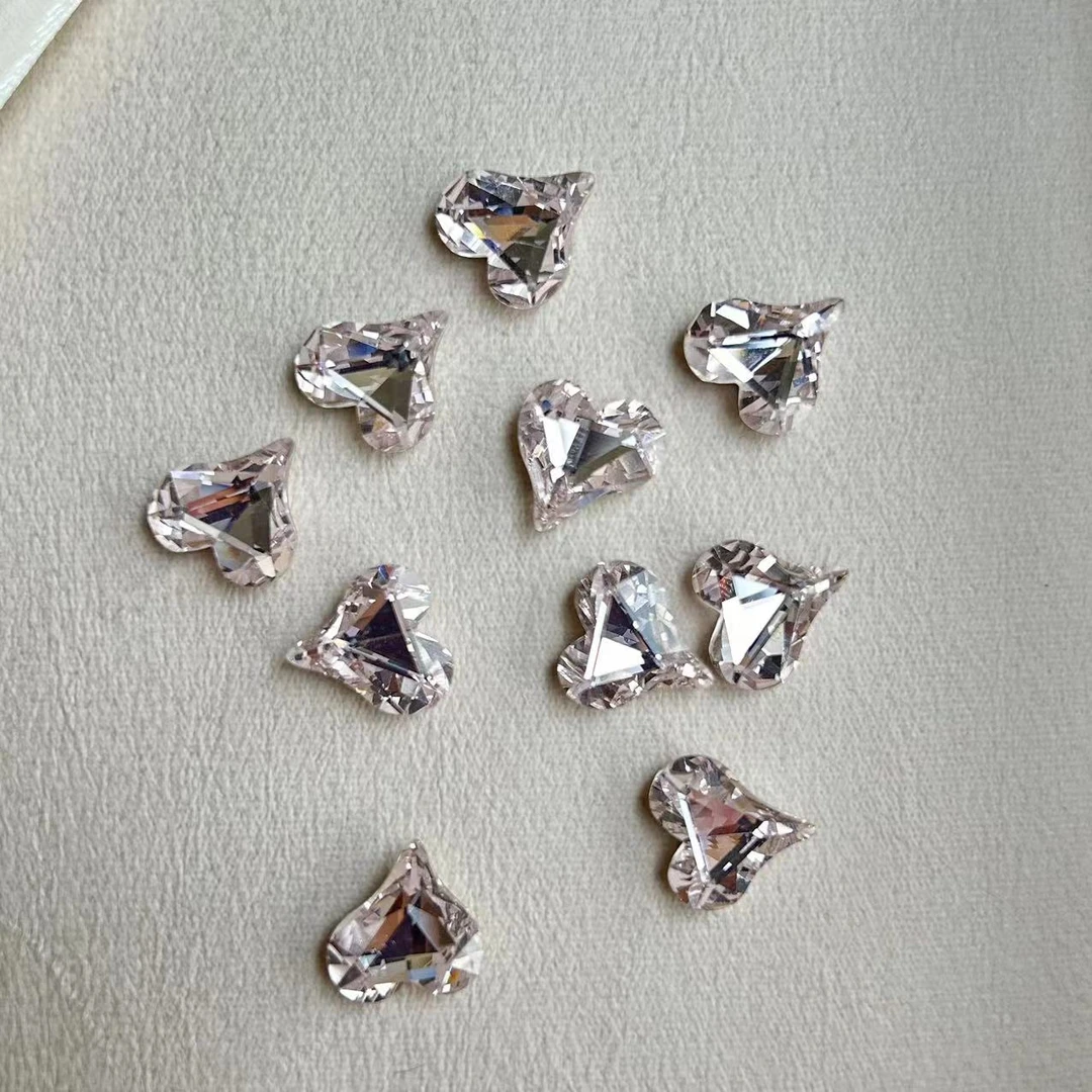 【马上制造局】12x13大歪心高品k9尖底时尚美甲饰品百搭精致歪心钻