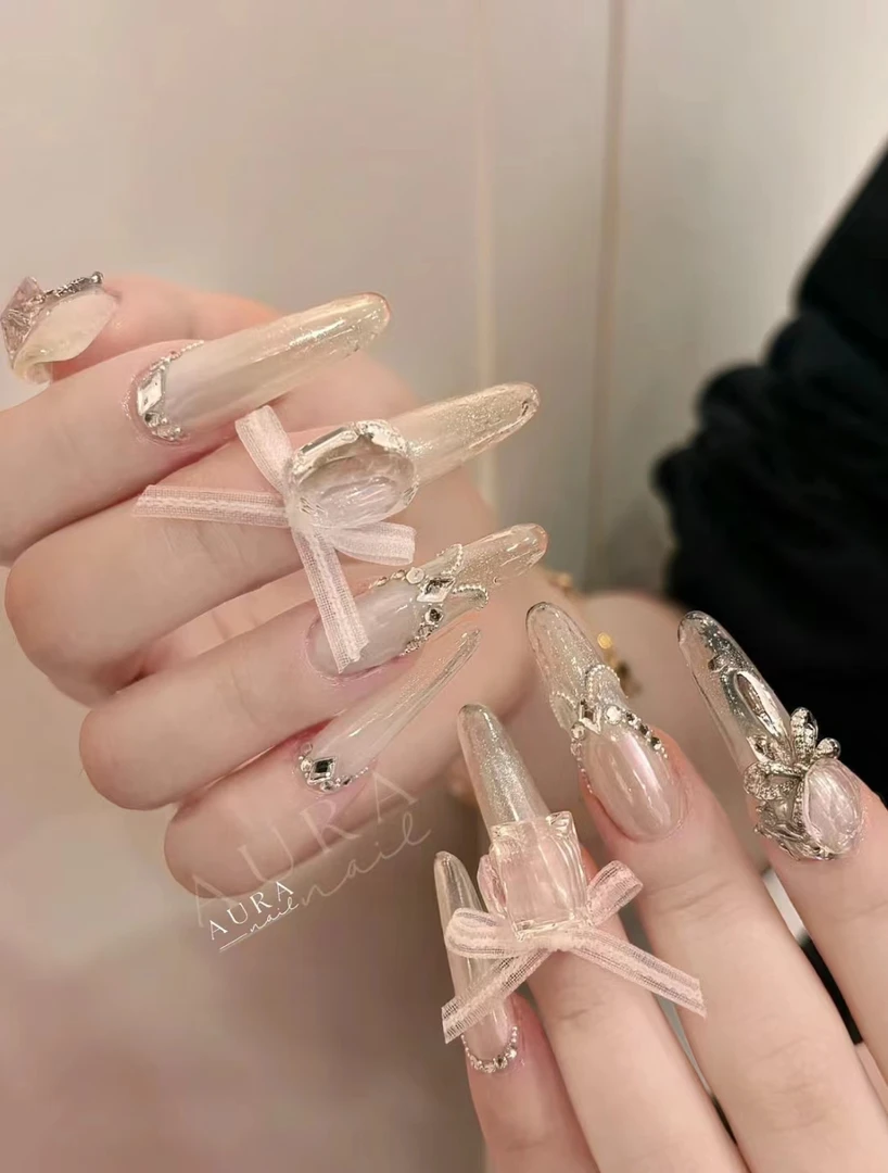 【马上制造局】白月光K9水晶玻璃混款美甲饰品美甲钻冰透白百搭