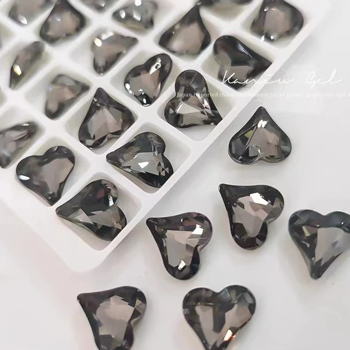 【马哥美博会专属】12*13黑色浮力歪心K9水晶玻璃浮力