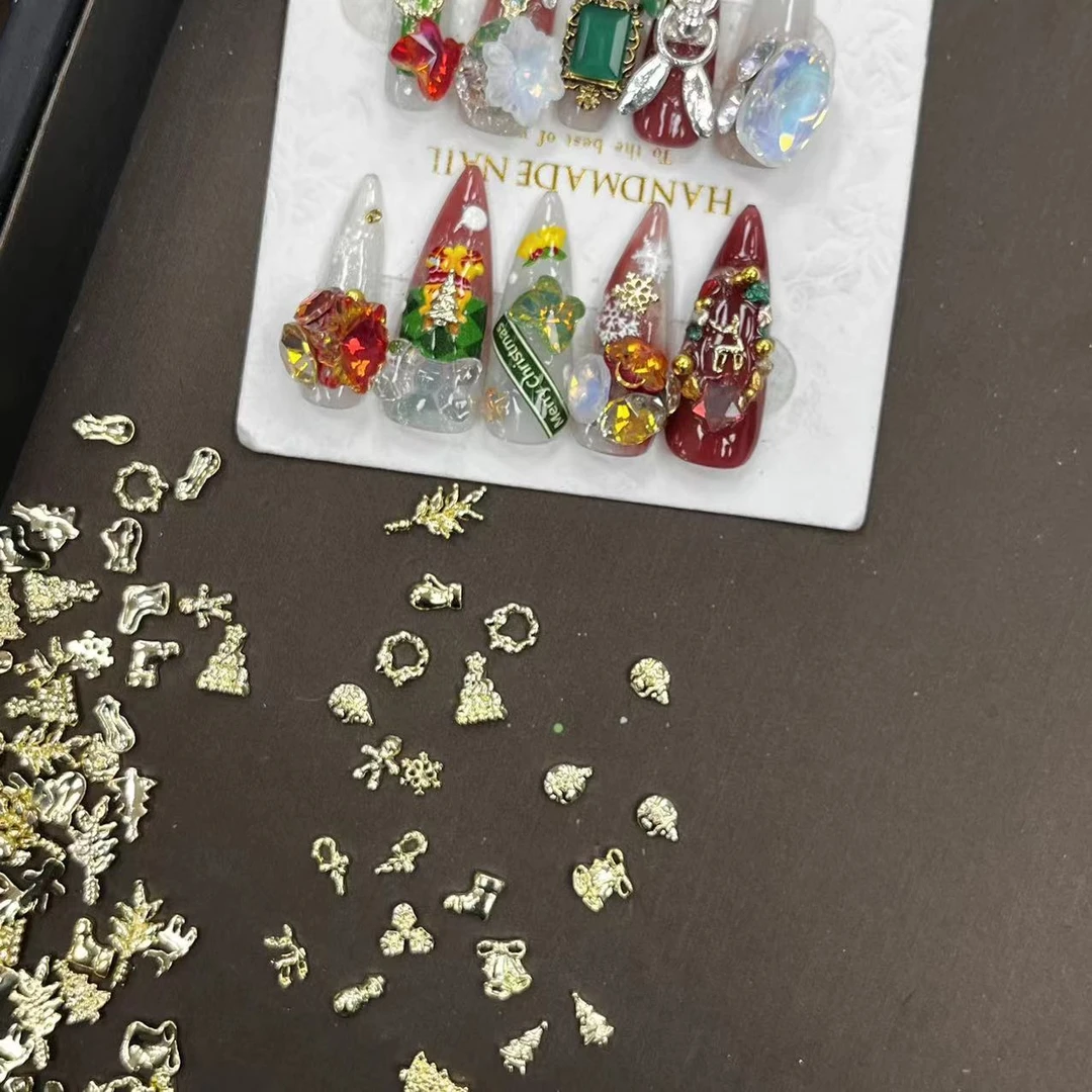【马上制造局】圣诞合金混款美甲饰品美甲钻氛围感秋冬百搭气质爆款