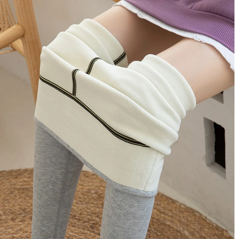 特厚羊羔绒打底裤女秋冬一体裤加绒加厚外穿大码高腰东北保暖裤