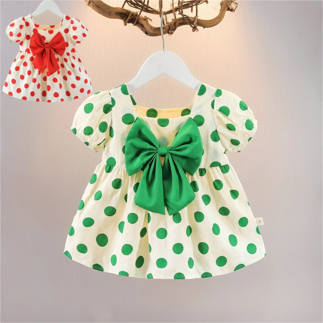 宝宝夏季连衣裙女童公主裙2023夏装新款童装小女孩裙子小童波点裙