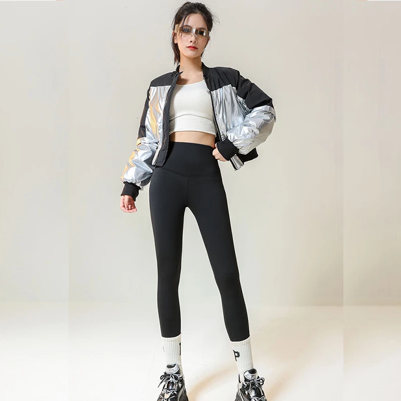 秋冬新款女保暖高腰显瘦收腹白鸭绒芭比裤鲨鱼裤外穿保暖不臃肿