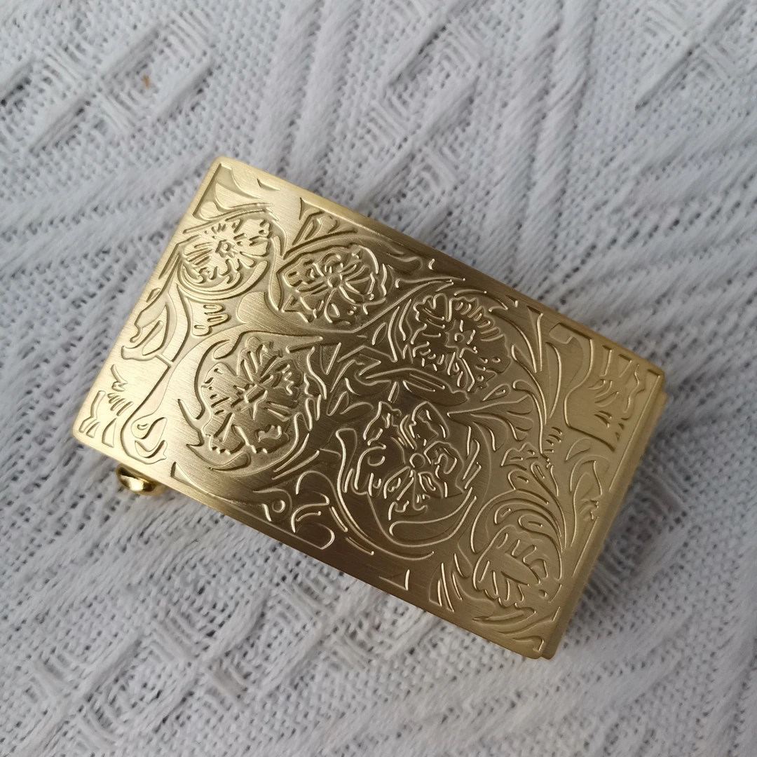 纯铜皮带扣头 实心黄铜腰带扣 自动扣皮带头