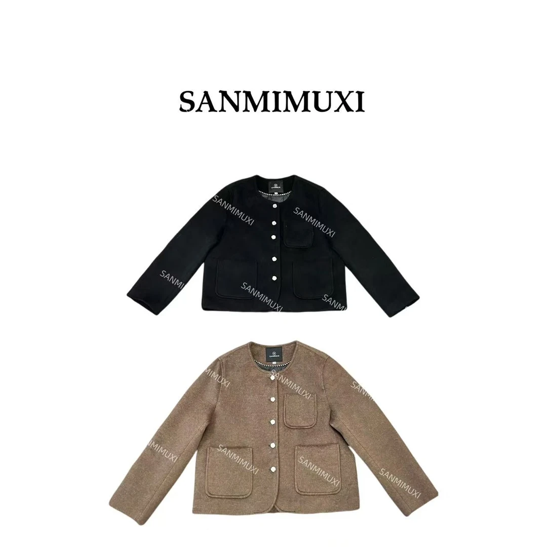 SANMI/叁米  90白鸭绒*羊毛呢子羽绒外套 1396