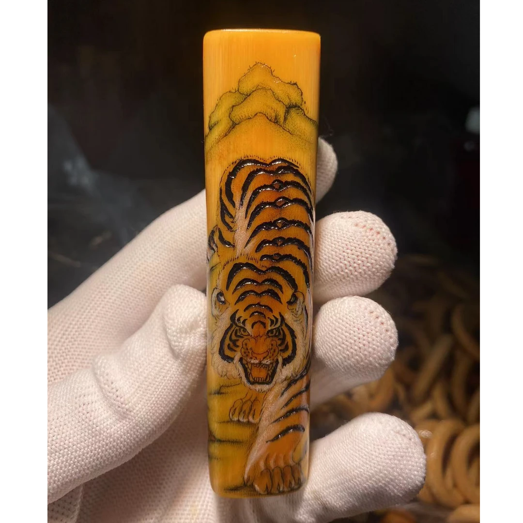 【竹安阁】实心玉竹下山虎 针刺+雕刻双工（上官出品）