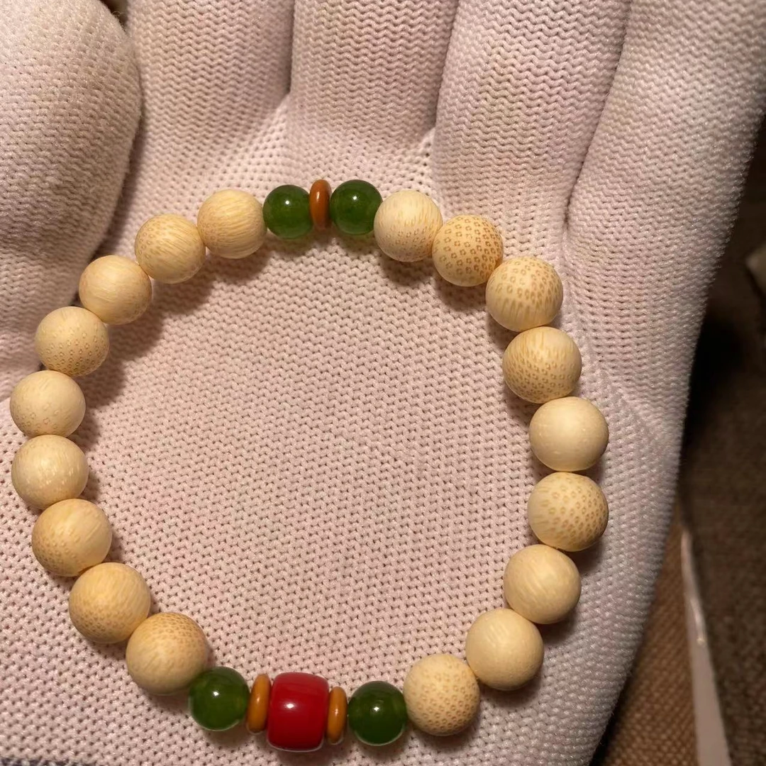 【竹安阁】龙血金丝竹正圆国风手串