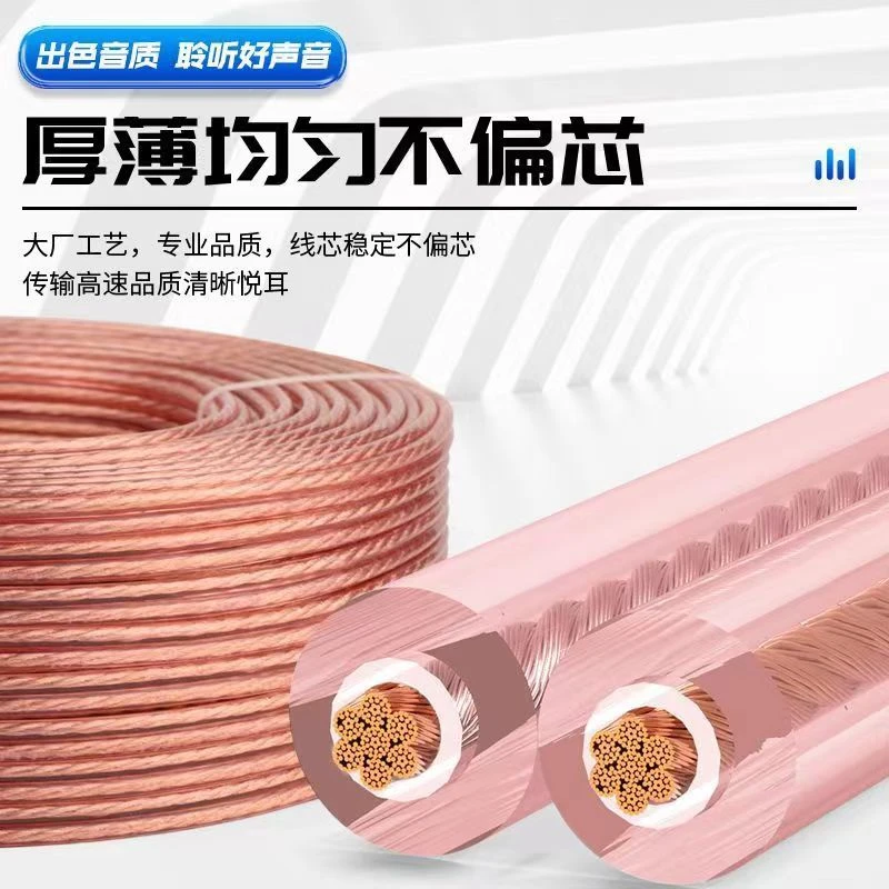 音响线音频线音箱功放环绕功率汽车嗽叭改装国标专业音响线加粗