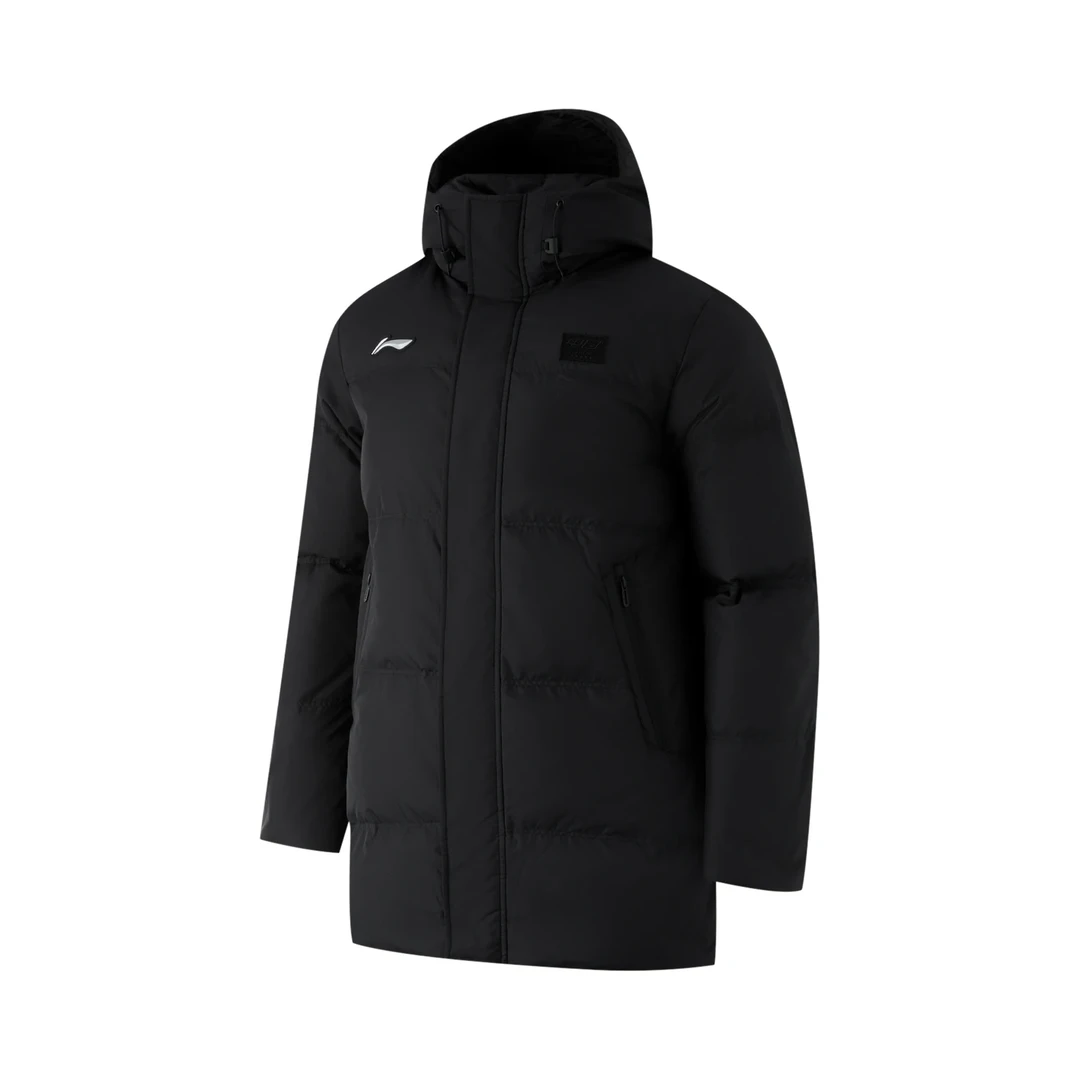 李宁带国旗的羽绒服2024冬款男女同款保暖80%鸭绒中羽绒服AYMU341