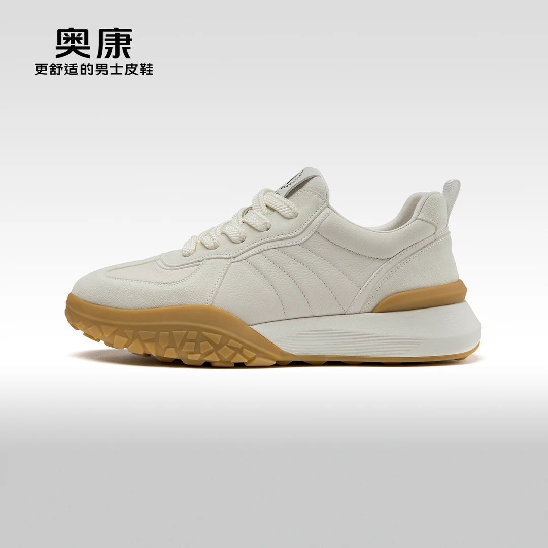 男鞋春季新款时尚休闲鞋男运动软底拼色舒适慢跑鞋