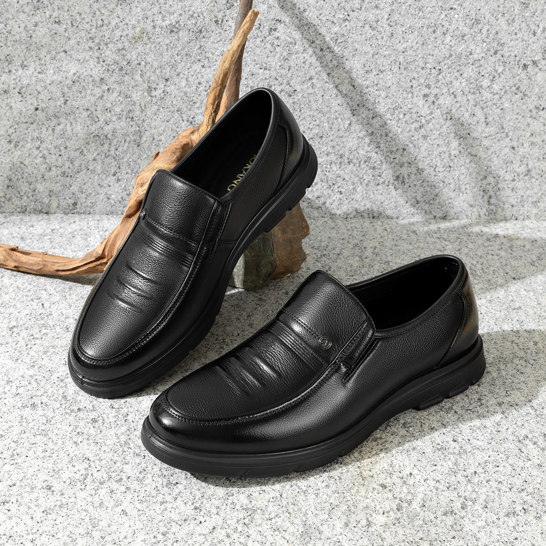 奥康男鞋2024新款时尚商务休闲皮鞋男士真皮耐磨办公室通勤鞋