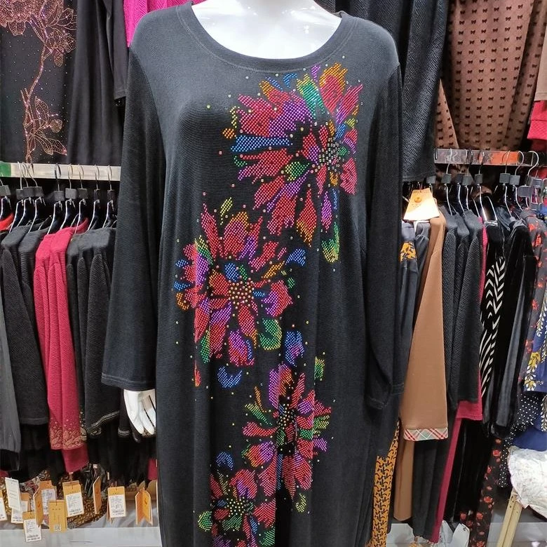 大码醋酸提花面料26595款连衣裙（裙长：113厘米）