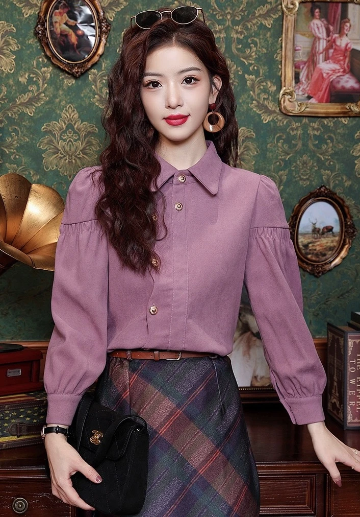 法式感长袖衬衫女款 2025秋季新款别致不规则气质上衣百搭设计感