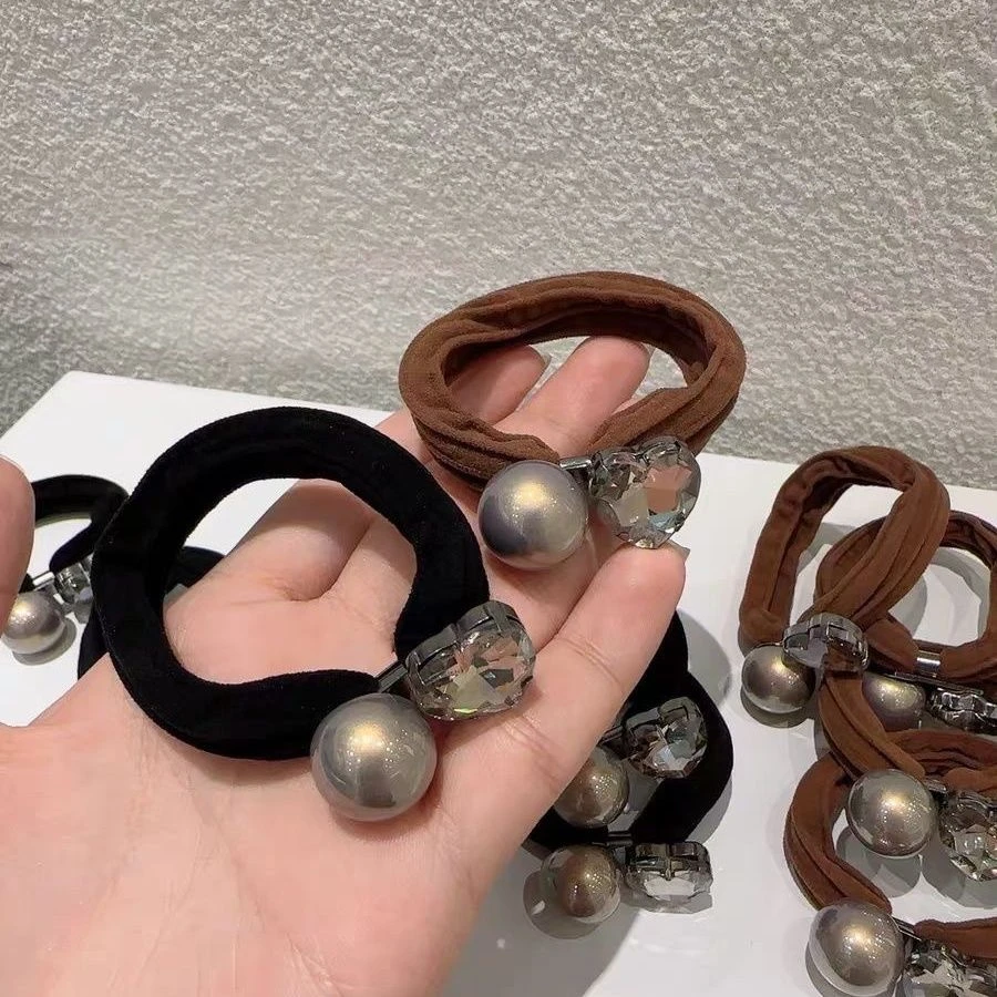 头绳简约仿珠皮筋发绳高弹力头饰皮套女头绳网红甜美扎头发饰品