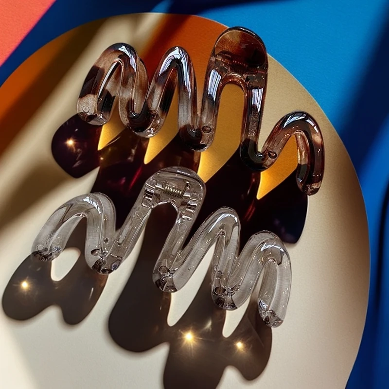 1个包邮~大号抓夹头发夹子波浪鲨鱼夹发夹女后脑勺盘发发卡发抓