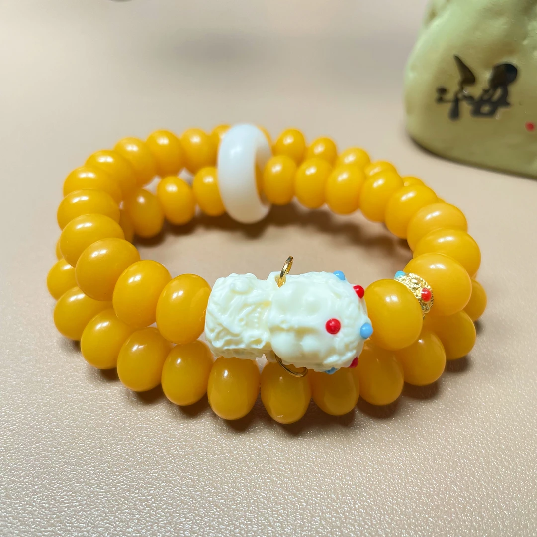 一叶禅意 金玉度母 菩提 双圈手串天然文玩好物菩提子
