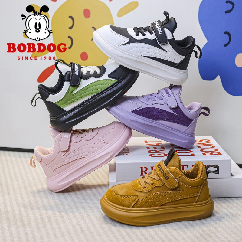 Bobdog/巴布豆成2月秋冬儿童厚底童鞋春季春季中大童低帮高帮春季