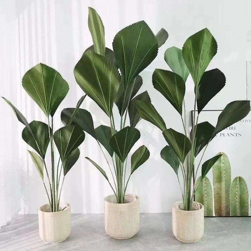 艺卉仿真绿植圆叶榈棕榈树室内客厅户外大型落地摆件仿真植物盆栽