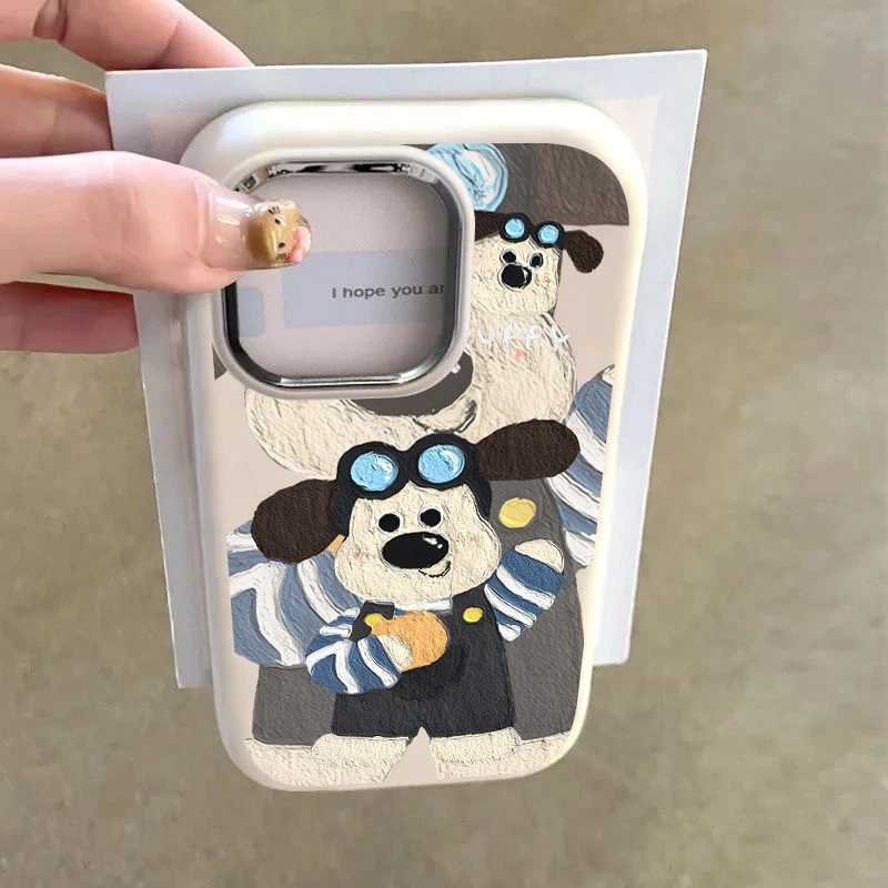 可爱掌门狗适用苹果14/13手机壳iPhone15promax新款8创意个性x/xs
