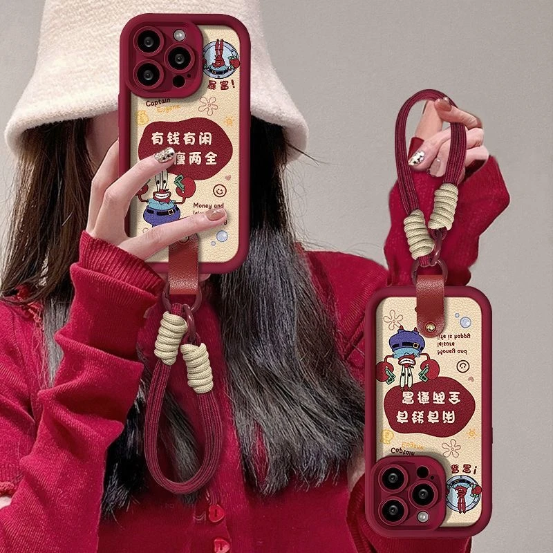 蟹老板适用苹果16promax手机壳iPhone15pm/14pro秋冬xsmax创意ins