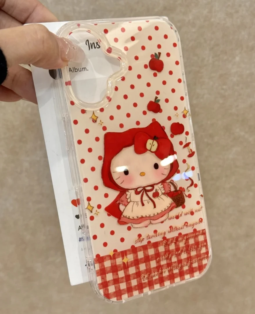 蝴蝶结KT猫适用iPhone16可爱15/13手机壳14苹果14promax双层IMD