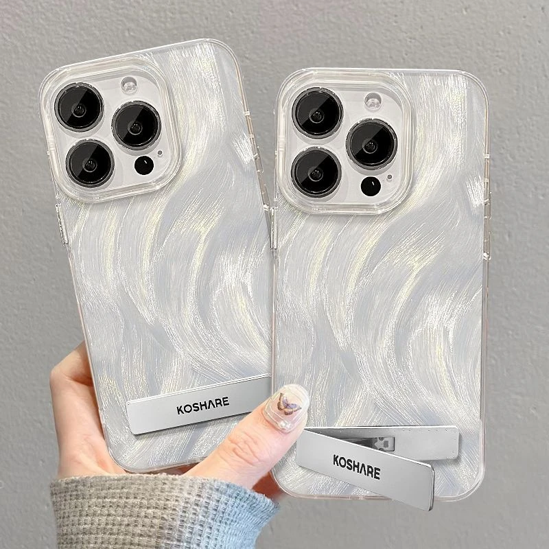 苹果15手机壳iPhone14promax简约隐形支架13女款11羽纱壳12xrxs78