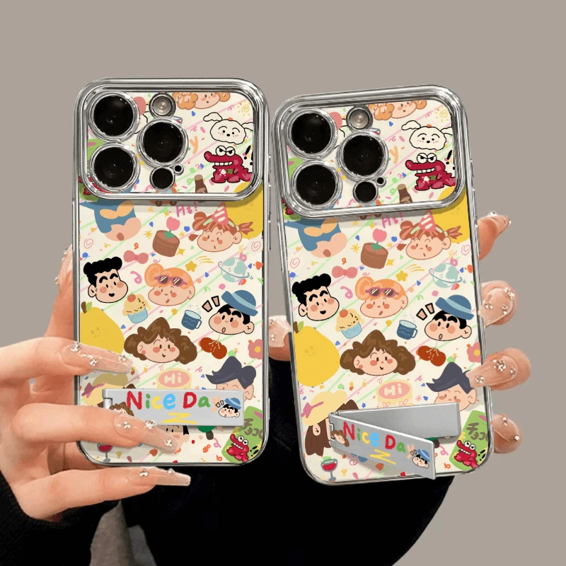 小新家族适用苹果15/华为/vivo/oppo/小米电镀大视窗手机壳高级感