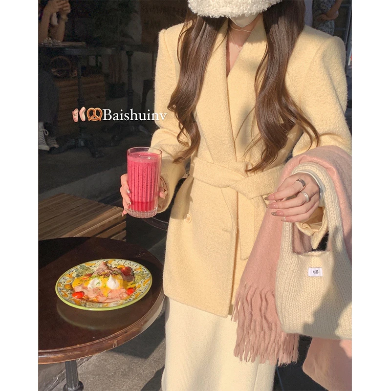 白水女【冬季清仓款】大女主系列~圈圈毛呢西装!! B3092245