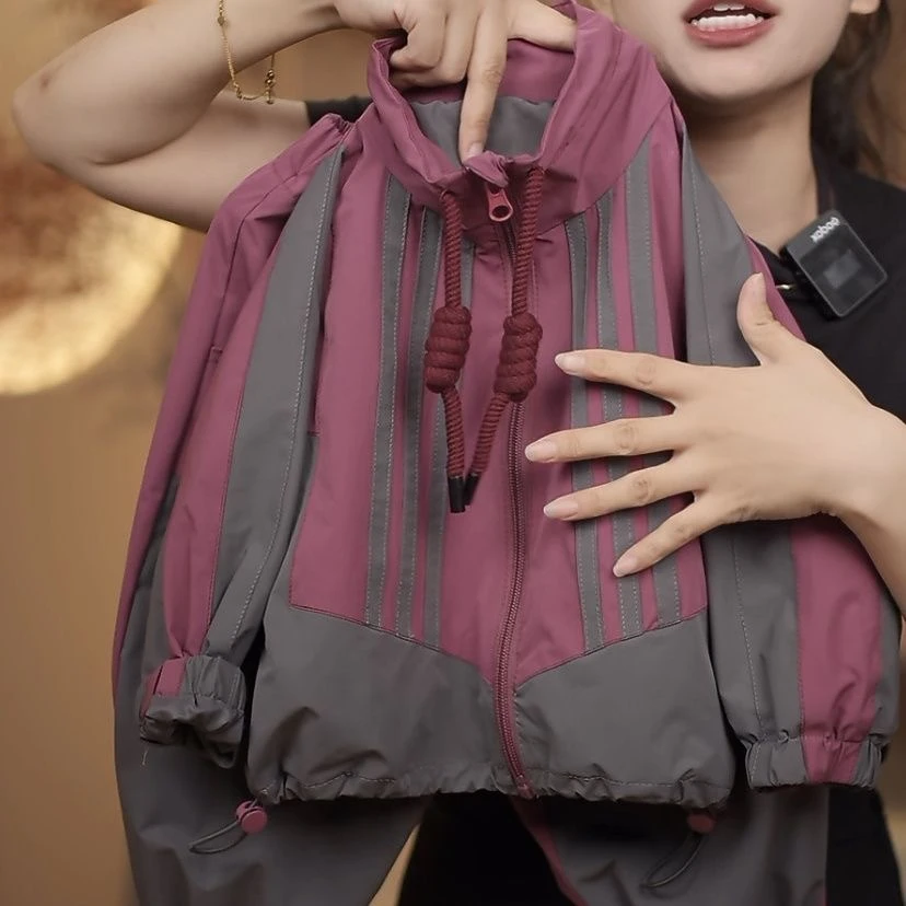 儿童秋季冲锋衣套装2024新款男女童运动户外二件套休闲夹克衣服潮