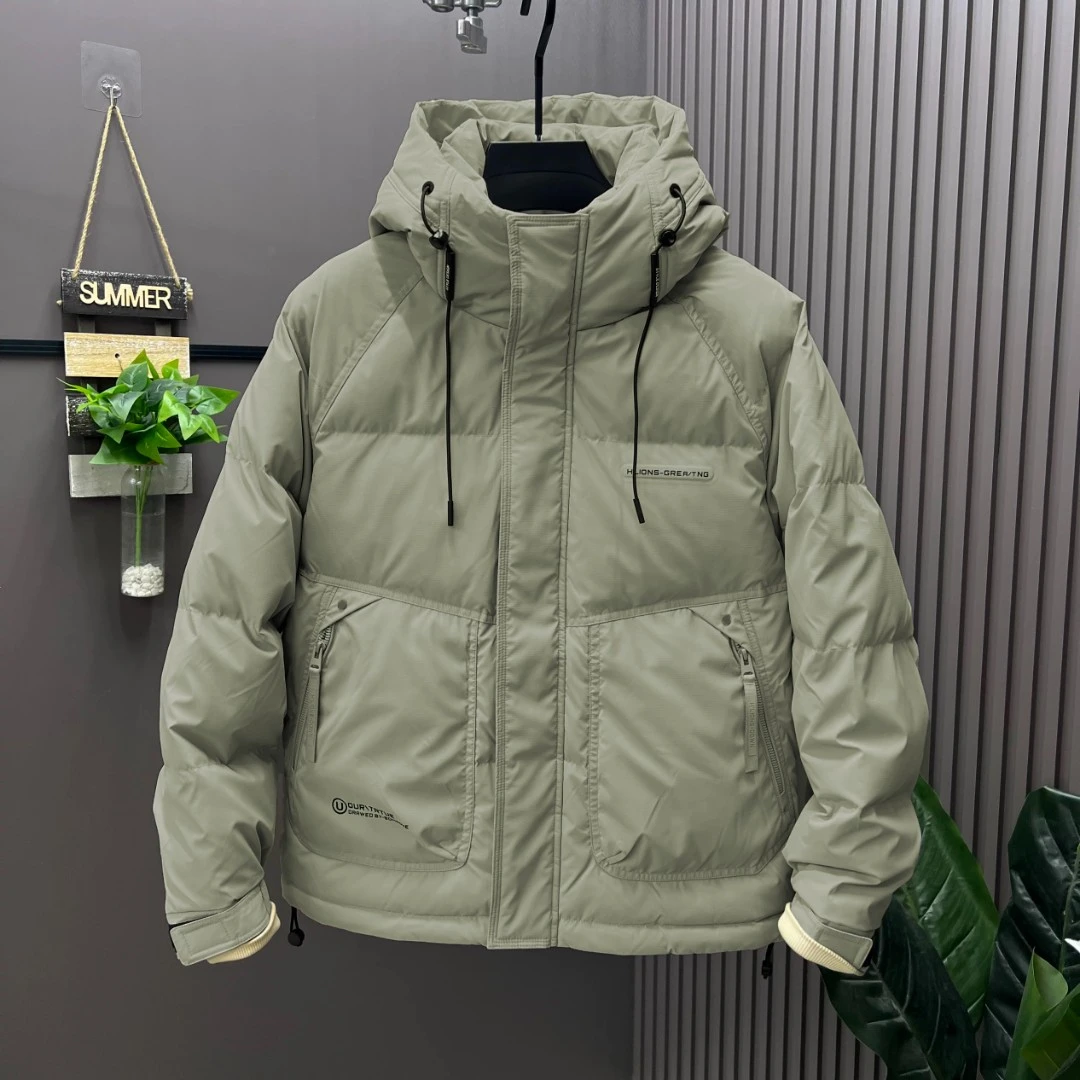 冬季新款时尚百搭连帽加厚防水防风防寒保暖外套#8815