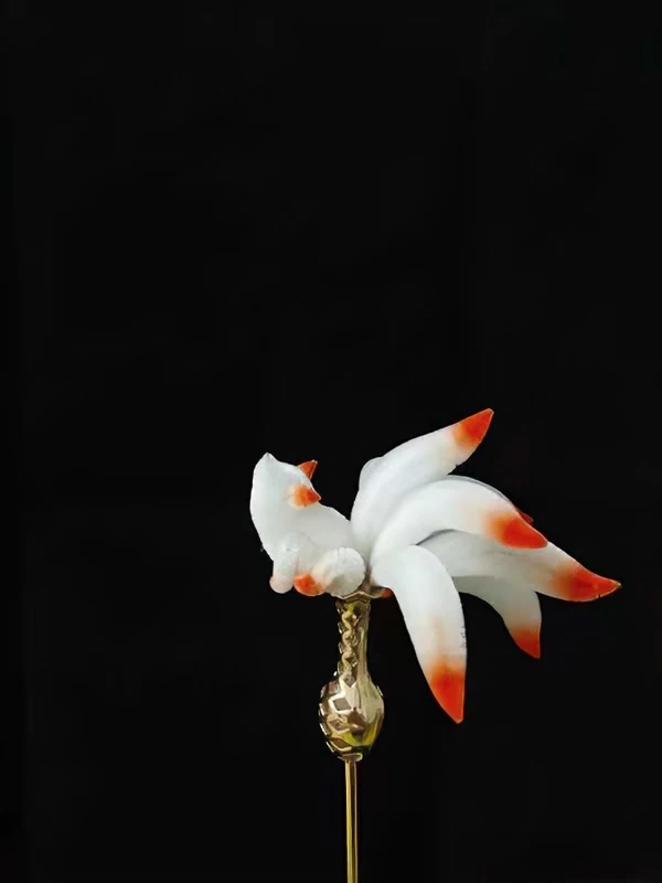 哈哈绒花缠花耳饰仿点翠孤品一物一拍