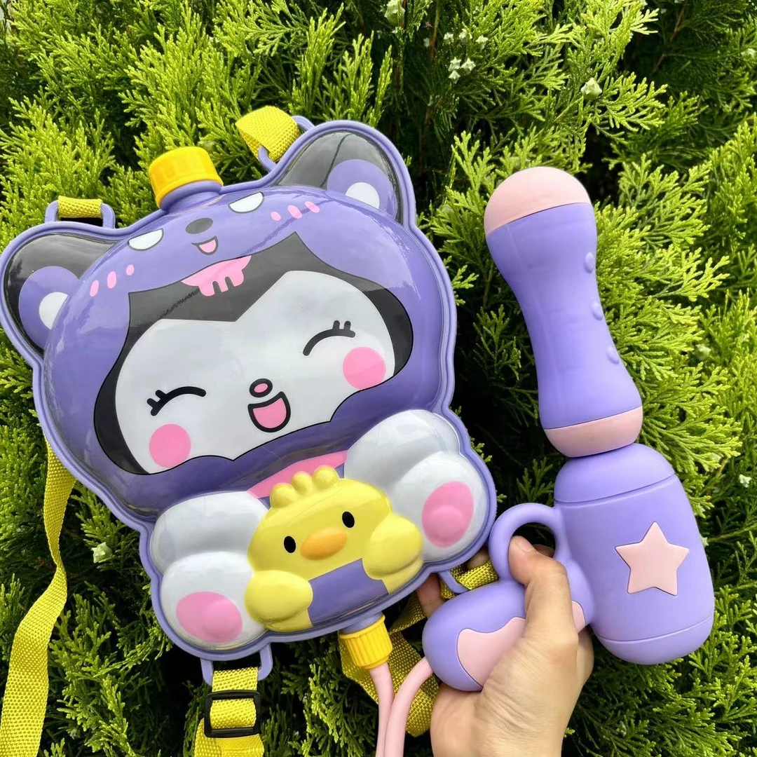 儿童背包水枪库洛米美乐蒂卡通抽拉式大容量夏季打水仗神器远射程