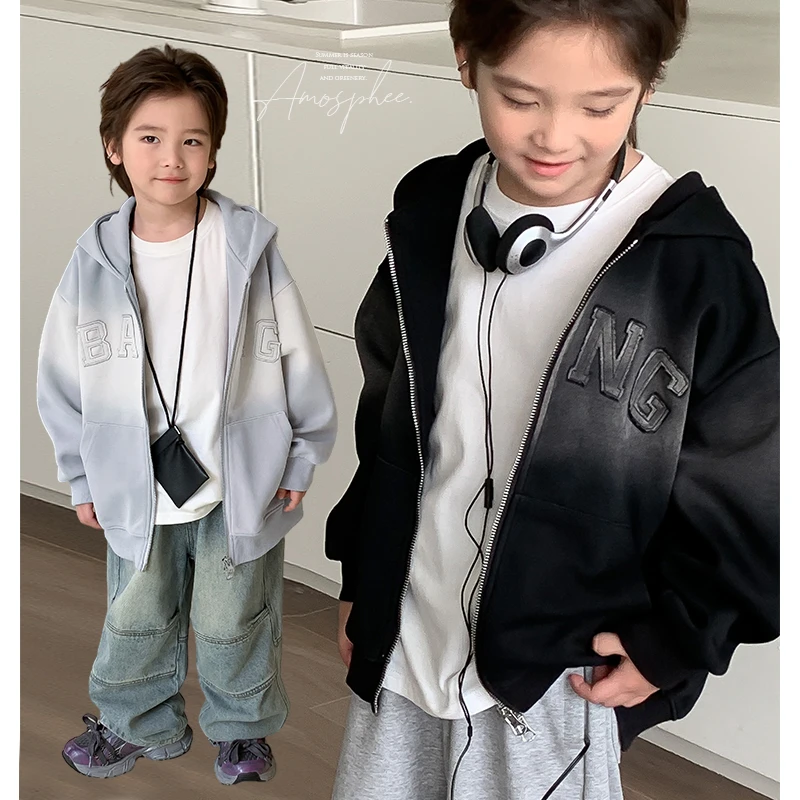 现货【bang儿子】源源家童装男童外套儿童连帽卫衣开衫中大童秋2上