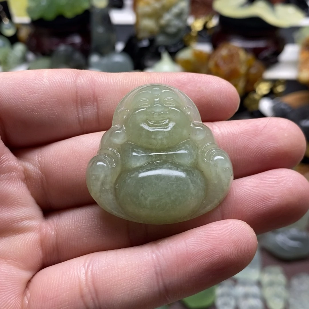 岫玉佛公吊坠未镶嵌