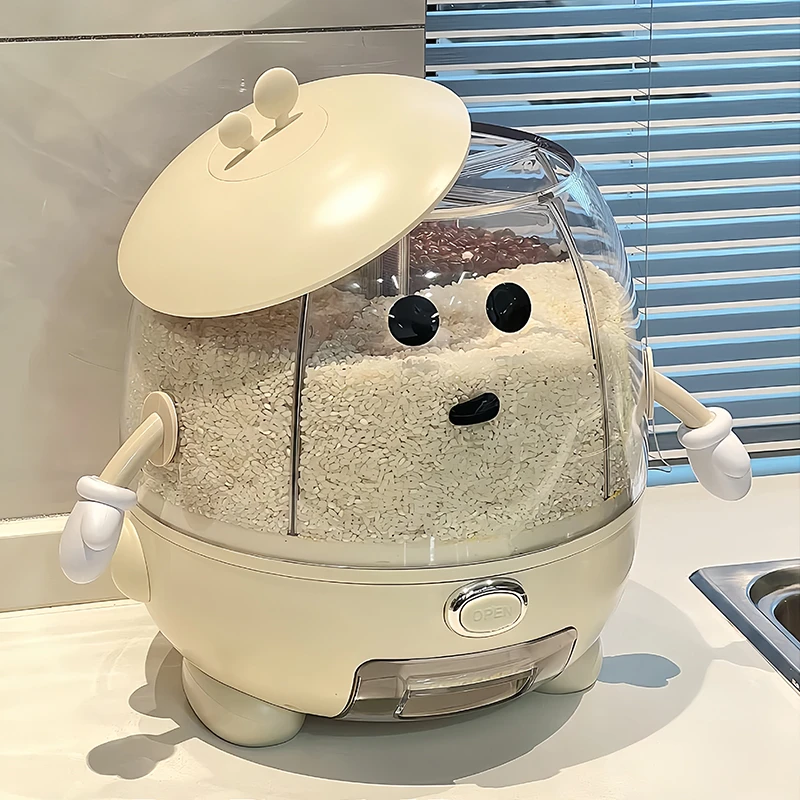 米桶食品级厨房收纳盒厨房家用密封防生虫五谷杂粮分格按压米桶箱