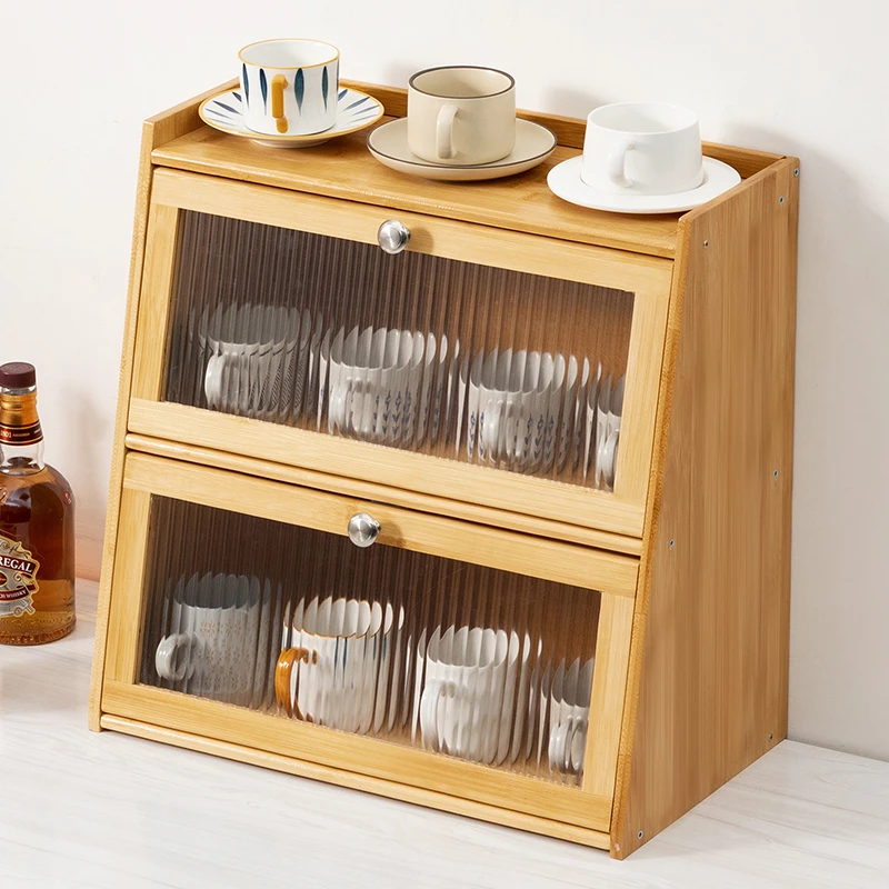 木马人杯架子置物架放玻璃杯防尘收纳轻奢茶杯办公室客厅厨房桌面