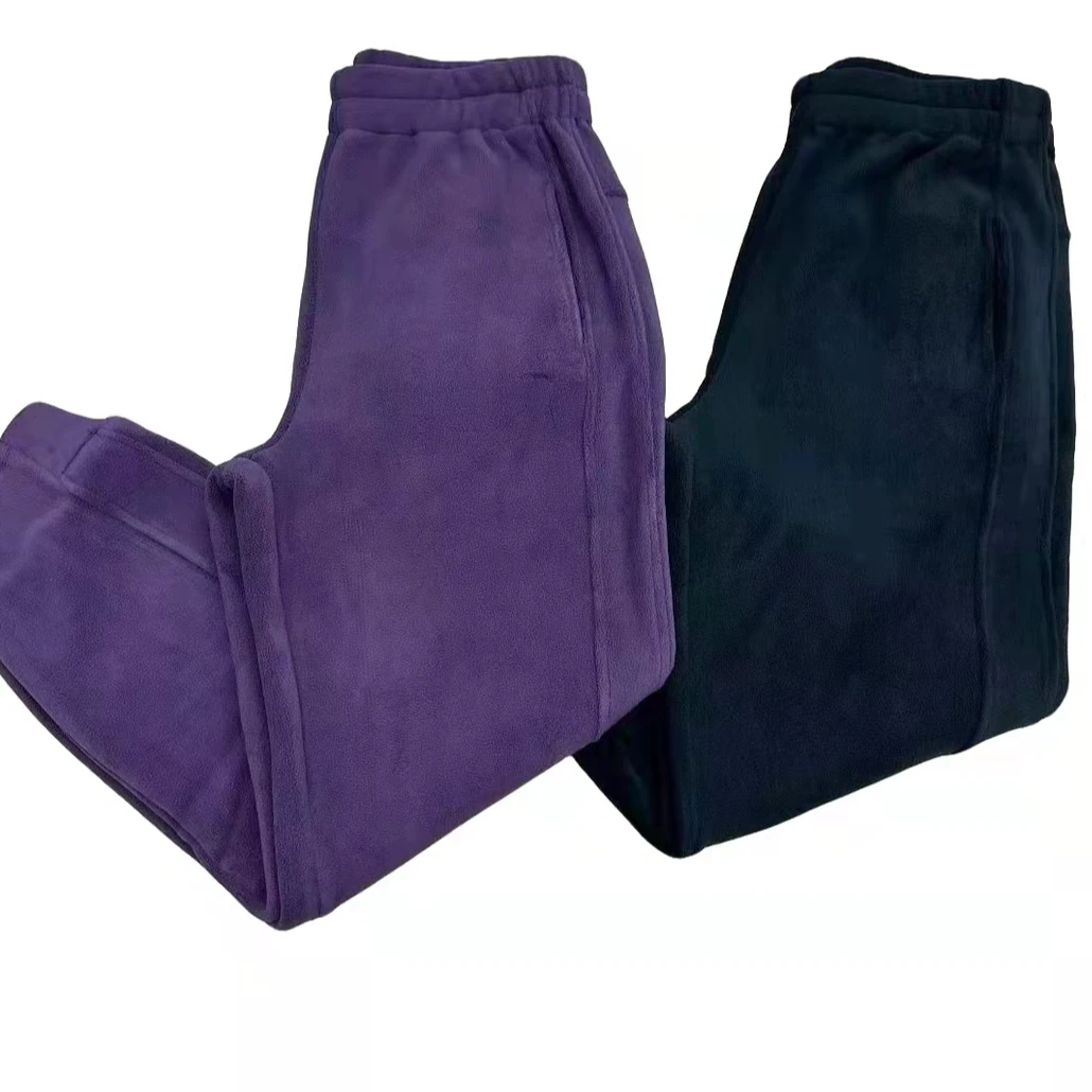 方姐优选  冬款双面奥粒绒暖暖休闲卫裤女士简约