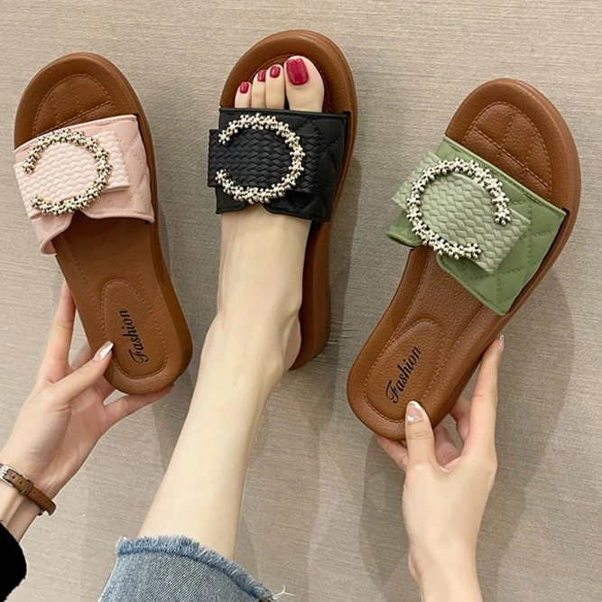 拖鞋女夏天外出防滑韩版厚底软底INS网红居家舒适鞋子女
