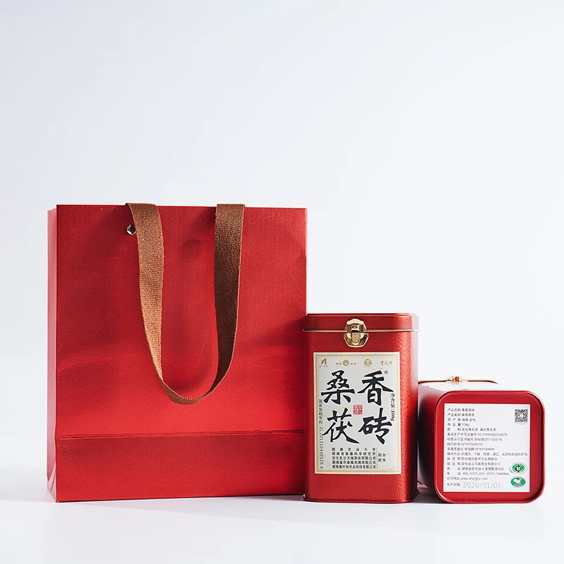 云天阁 罐装高山料霜打桑香茯砖茶 安化黑茶