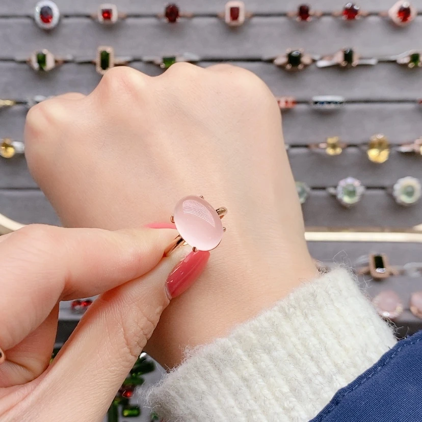 【闪购商品】芙蓉石戒指银S925镶嵌