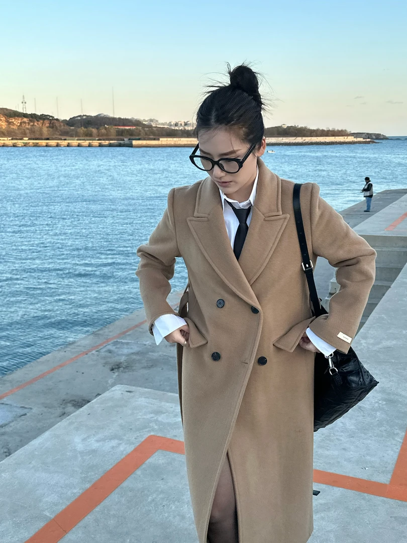 【摩登教主】宽松羊毛大衣中长款秋冬毛呢羊绒大衣女