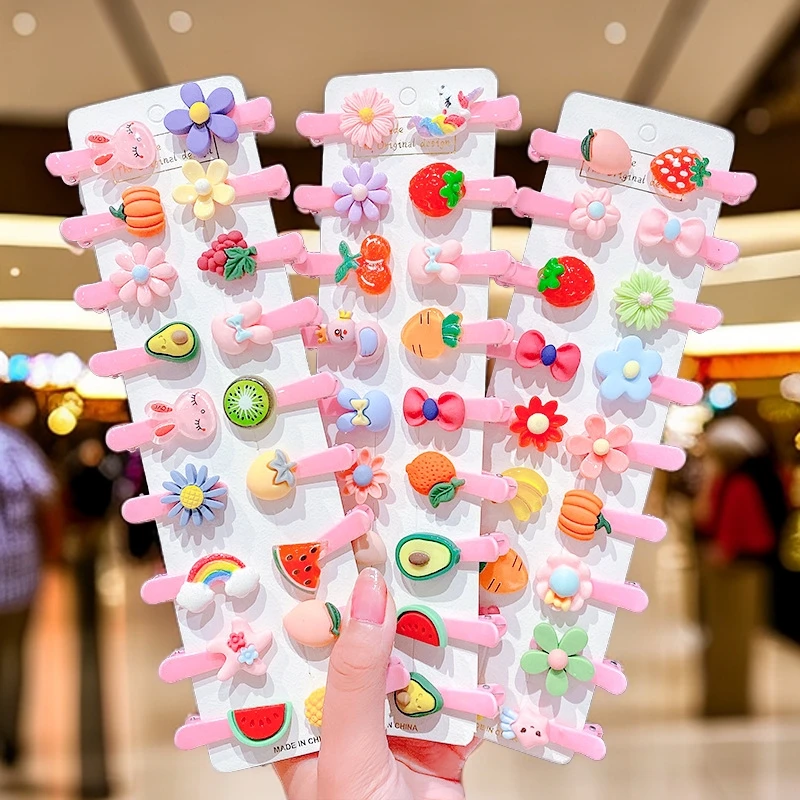 【小扬哥推荐】树脂宝果夹刘色品女边卡爱发宝结发饰水夹蝶头果夹