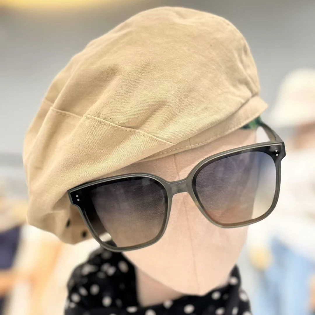 【68岁小姐姐】复古气质港风里衬撞色格纹时尚贝雷帽八角帽QE9 0112